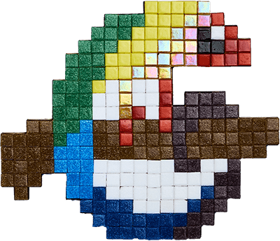 CreaPix: Kit fai da te di mosaico arcobaleno con la Pixel Art a Camaleonte - Mosaici di Barbara