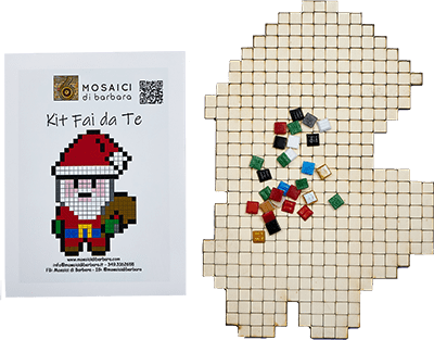 CreaPix: Kit Mosaico fai da te Babbo Natale - Mosaici di Barbara