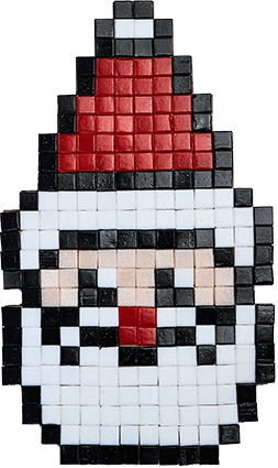 CreaPix: Kit Mosaico fai da te Viso di Babbo Natale - Mosaici di Barbara