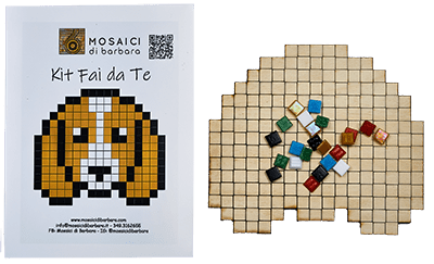 CreaPix: Kit mosaico fai da te animali con la Pixel Art a Beagle - Mosaici di Barbara