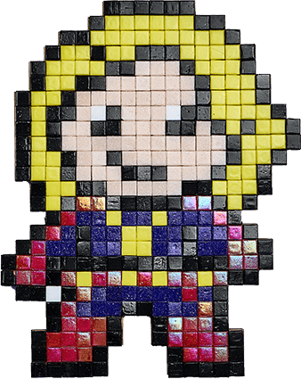 Kit mosaico fai da te con la Pixel Art: BIONDAPIX - Mosaici di Barbara