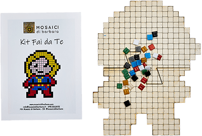 Kit mosaico fai da te con la Pixel Art: BIONDAPIX - Mosaici di Barbara