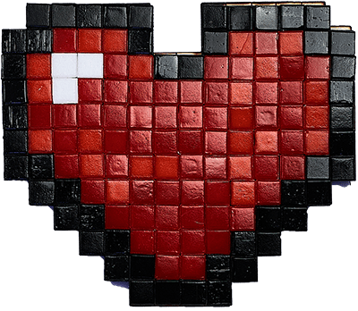 CreaPix: Kit Mosaico fai da te Cuore Rosso - Mosaici di Barbara