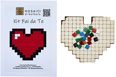 CreaPix: Kit Mosaico fai da te Cuore Rosso - Mosaici di Barbara