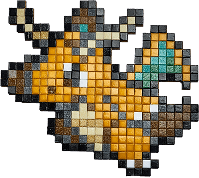 CreaPix il Kit mosaico fai da te con la Pixel Art: DRAGOPIX - Mosaici di Barbara