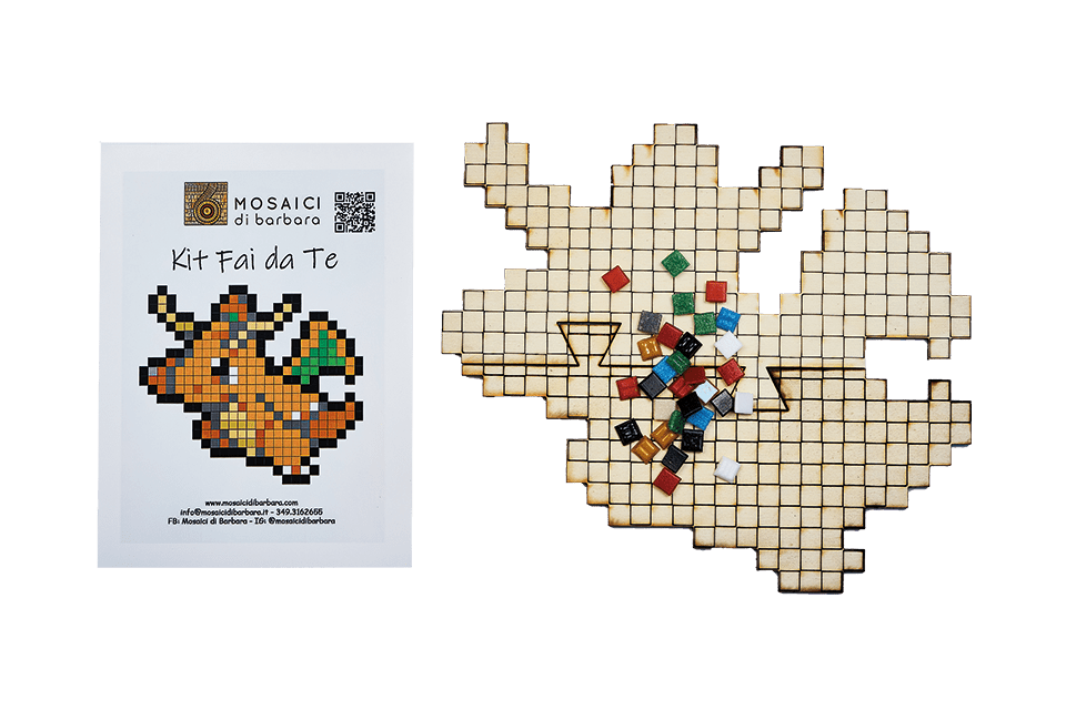 CreaPix il Kit mosaico fai da te con la Pixel Art: DRAGOPIX - Mosaici di Barbara
