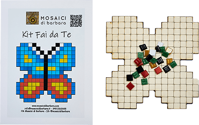 CreaPix: Kit mosaico fai da te animali con la Pixel Art a Farfalla - Mosaici di Barbara