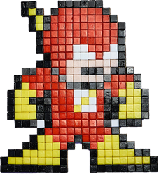 Kit mosaico fai da te con la Pixel Art: Super Eroe - Mosaici di Barbara