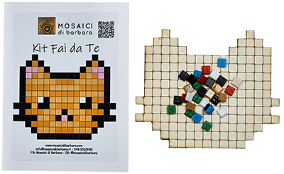 CreaPix: Kit Mosaico fai da te Gatto Tigrato - Mosaici di Barbara