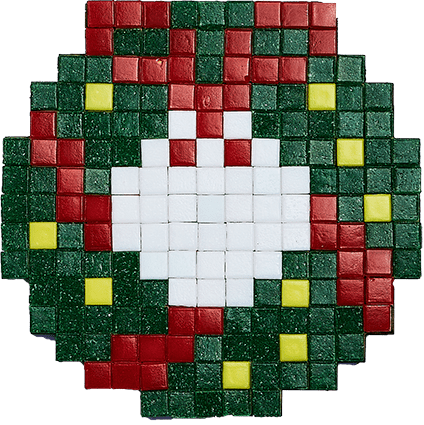 CreaPix: Kit Mosaico fai da te Ghirlanda di Natale - Mosaici di Barbara