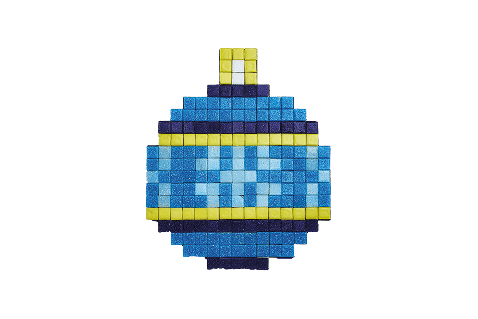 CreaPix: Kit Mosaico fai da te Pallina di Natale blu - Mosaici di Barbara