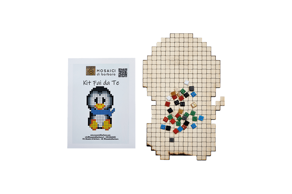 CreaPix: Kit Mosaico fai da te Pinguino - Mosaici di Barbara