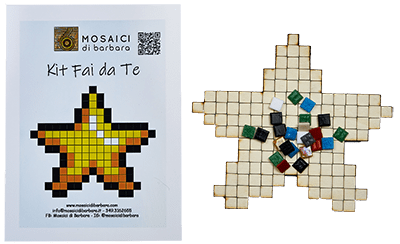 CreaPix: Kit Mosaico fai da te Stella Dorata - Mosaici di Barbara