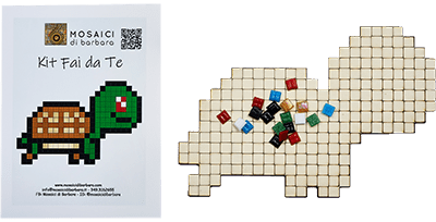 CreaPix: Kit mosaico fai da te animali con la Pixel Art a Tartaruga - Mosaici di Barbara