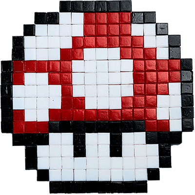 CreaPix: Kit mosaico fai da te con la Pixel Art Funghetto - Mosaici di Barbara