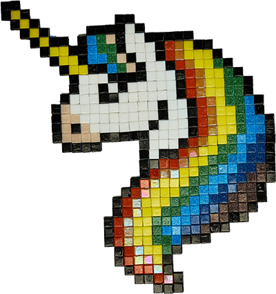 CreaPix: Kit Mosaico fai da te Unicorno - Mosaici di Barbara