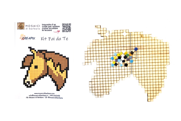CreaPix: Kit Mosaico fai da te Cavallo - Mosaici di Barbara