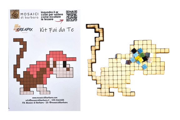 CreaPix: Kit Mosaico fai da te Scimmietta - Mosaici di Barbara