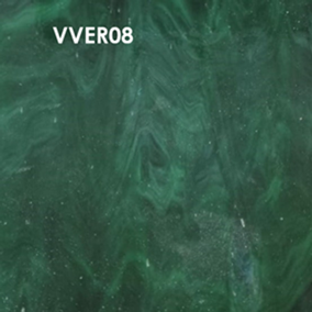 Vetro verde scuro striato opalescente - Mosaici di Barbara