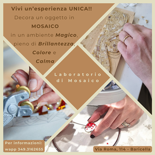 Corso BASE di MOSAICO per Adulti | Realizza una Cornice o un Ciondolo - Mosaici di Barbara