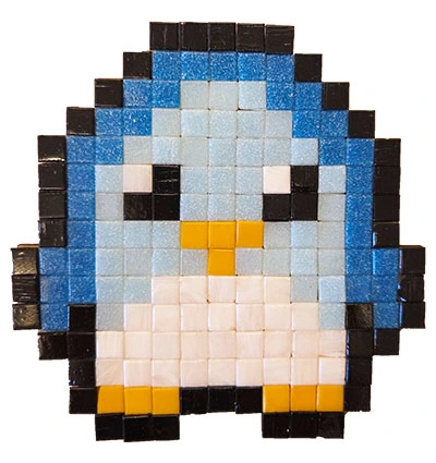 CreaPix: Kit Mosaico fai da te Pinguino blu - Mosaici di Barbara